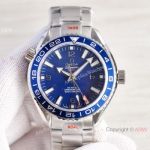 Replica Omega Planet Ocean GMT Watches Blue Dial 43mm
